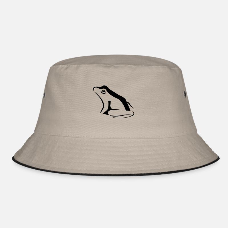 Frosch - Bucket Hat - Khaki/Schwarz