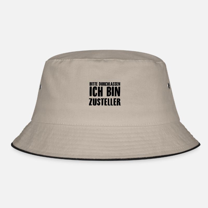 Zusteller Spruch | Postbote Briefträger Geschenke - Bucket Hat - Khaki/Schwarz