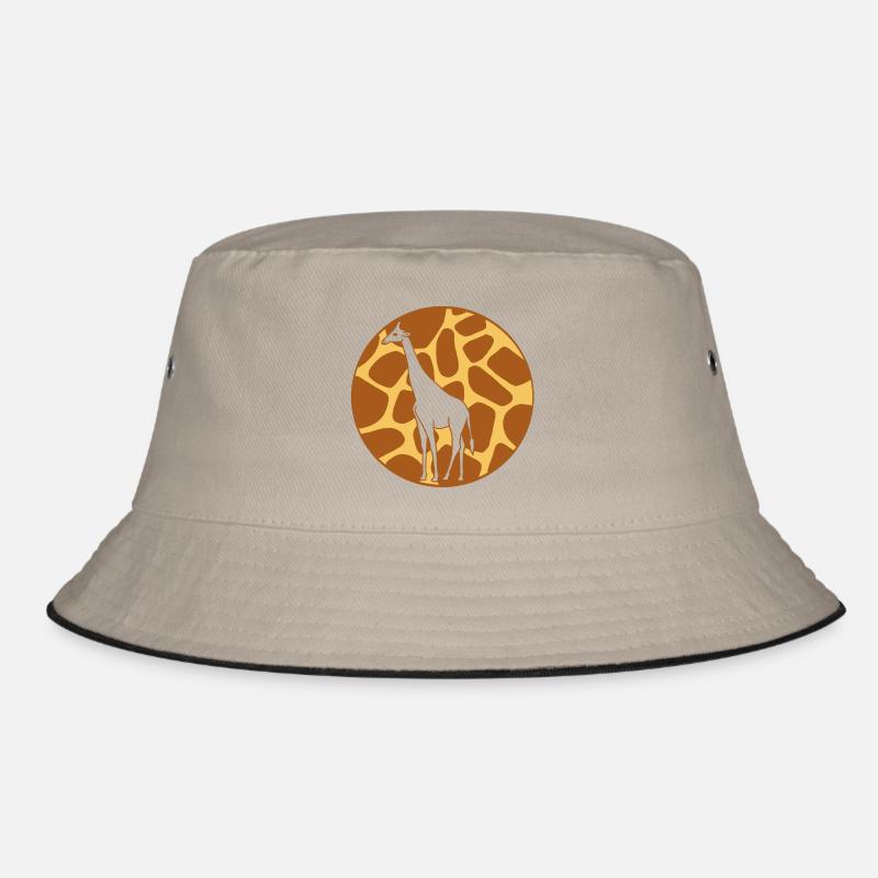 Giraffe - Bucket Hat - Khaki/Schwarz