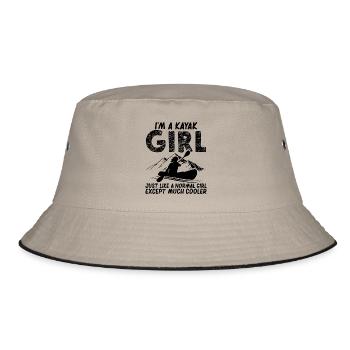 Fille de kayak | Cadeaux d'aviron en canoë - Bob - kaki/noir - Devant
