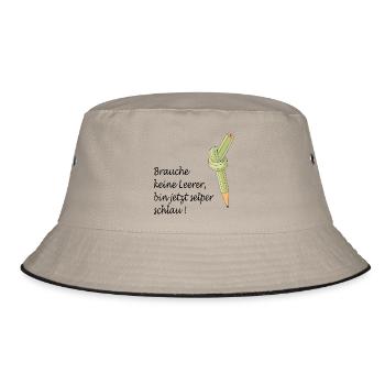 Schule - Bucket Hat - Khaki/Schwarz - Vorne