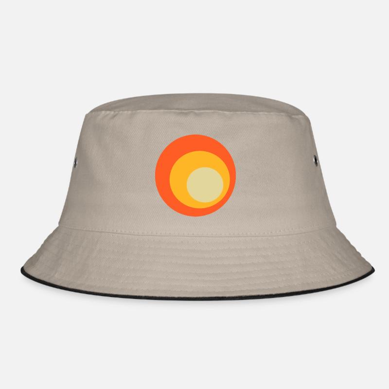 70s Circles Pattern Bucket Hat