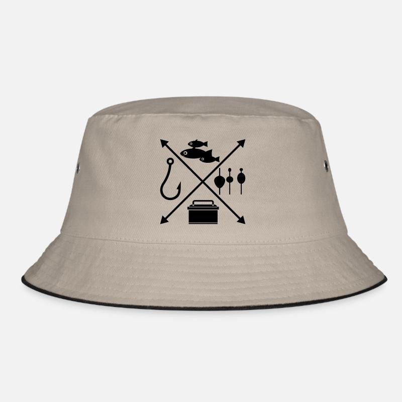 angeln - Bucket Hat - Khaki/Schwarz