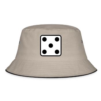 Cube symbol design for personalize - Bucket Hat - khaki/black - Front