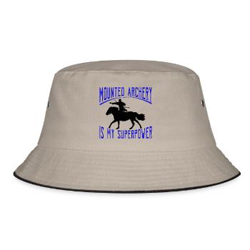 Mounted Archery Superpower - black - Bucket Hat - Khaki/Schwarz - Vorne