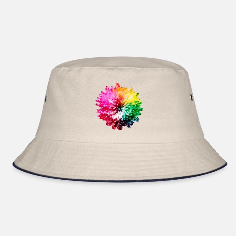 Chrysanthemum Rainbow Bucket Hat