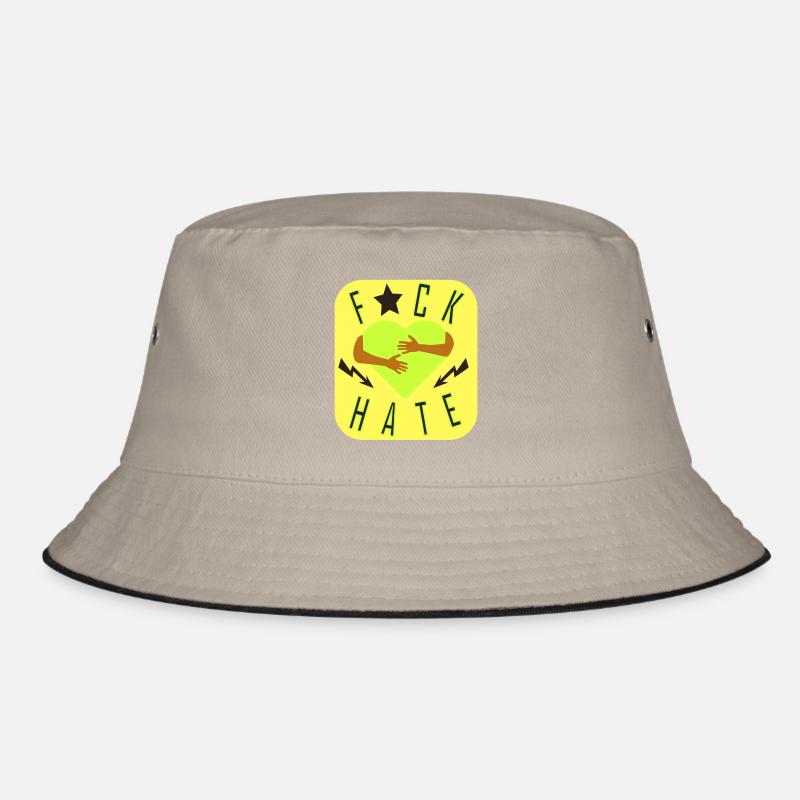 Against hatred - Bucket Hat - khaki/black
