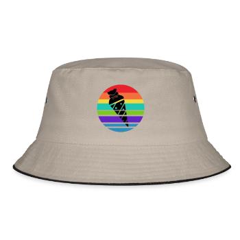 School bag sugar bag School start school start - Bucket Hat - khaki/black - Front