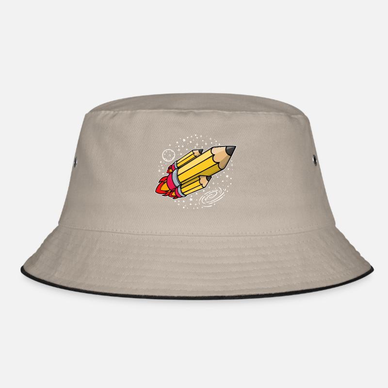 School School Start Pencil Rocket School Launch Bucket Hat