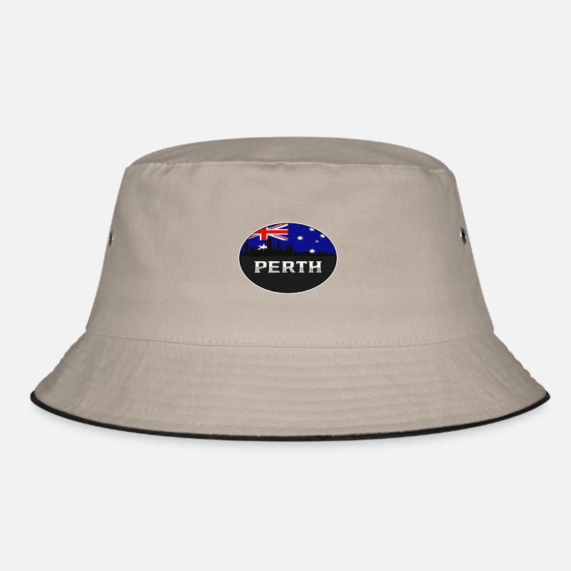Perth Australie Skyline Silhouette Drapeau australien Bob
