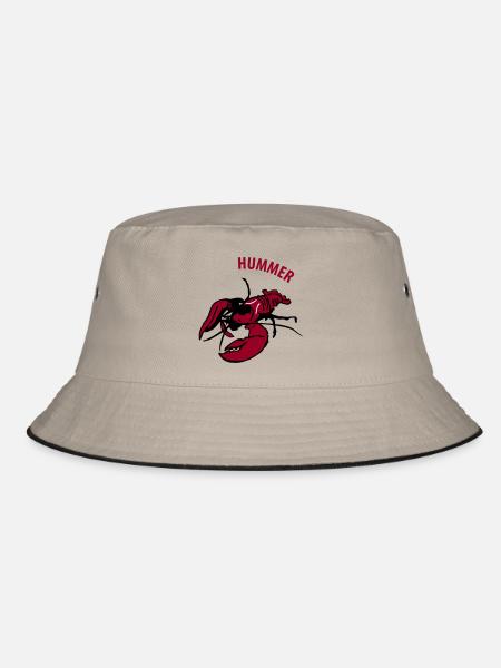 Hummer - Bucket Hat - Khaki/Schwarz - Vorne