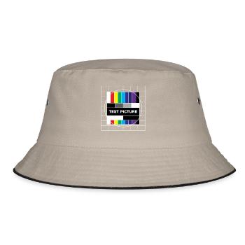 Analog Retro Old School - Bucket Hat - Khaki/Schwarz - Vorne