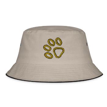 golden tiger paw - Bucket Hat - khaki/black - Front