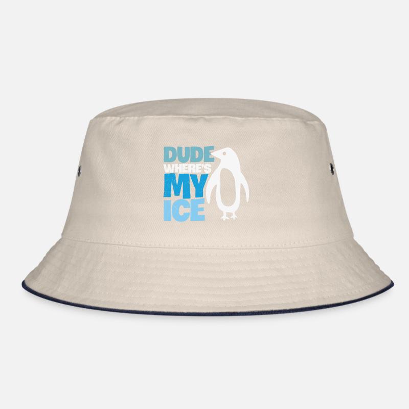 Penguin Global Warming Climate Change Bucket Hat