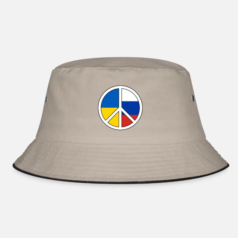 Peace symbol with color block pattern Bucket Hat