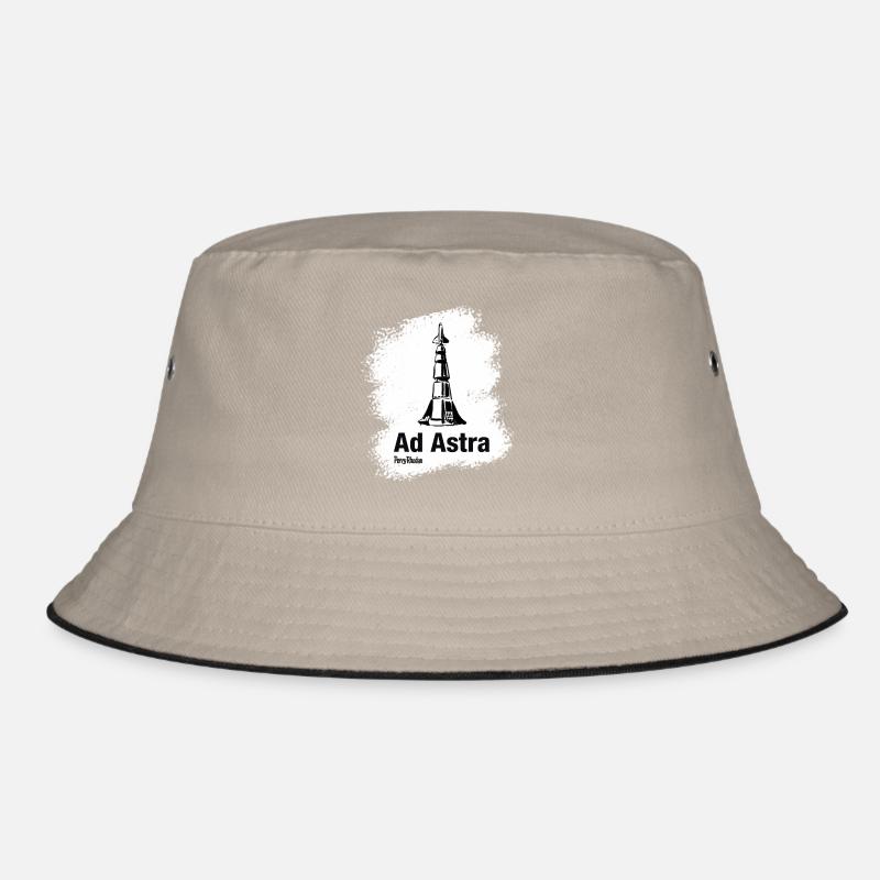 Ad Astra weiß - Bucket Hat - Khaki/Schwarz