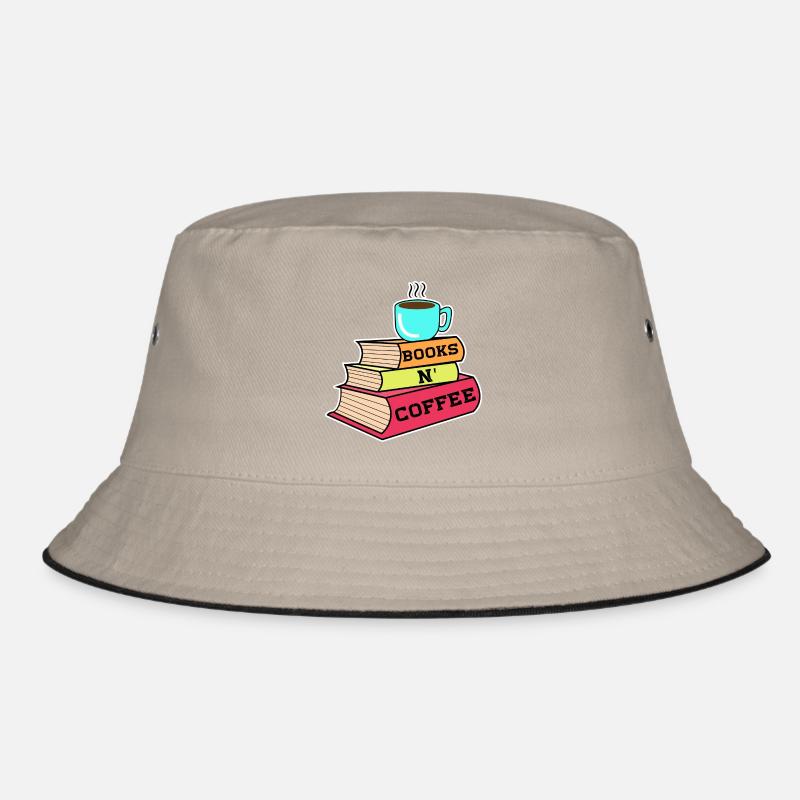 Koffein Kaffee Trinken Statement Kaffeeliebhaber - Bucket Hat - Khaki/Schwarz