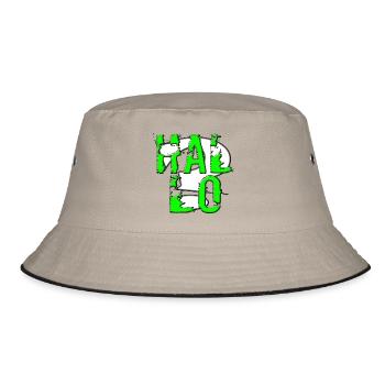 Hallo - Bucket Hat - Khaki/Schwarz - Vorne