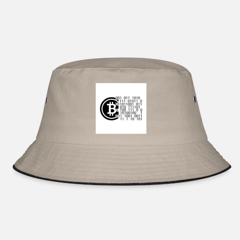 Bitcoin Code - Bucket Hat - Khaki/Schwarz
