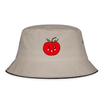 Tomate drôle avec un visage heureux - Bob - kaki/noir - Devant