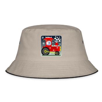 Fußball Lokomotive MAUS - Bucket Hat - Khaki/Schwarz - Vorne