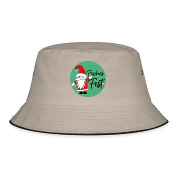 Frohes Fest - Bucket Hat - Khaki/Schwarz - Vorne