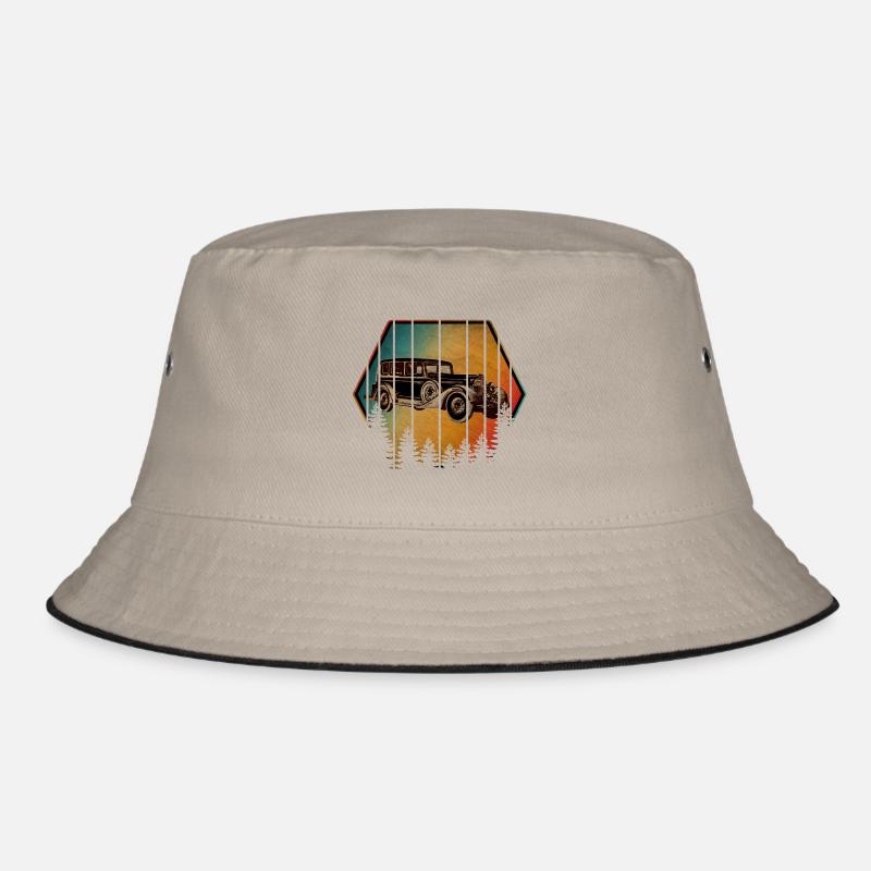 OLDTIMER - Bucket Hat - Khaki/Schwarz