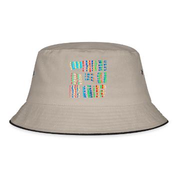Pon-pon - Bucket Hat - Khaki/Schwarz - Vorne