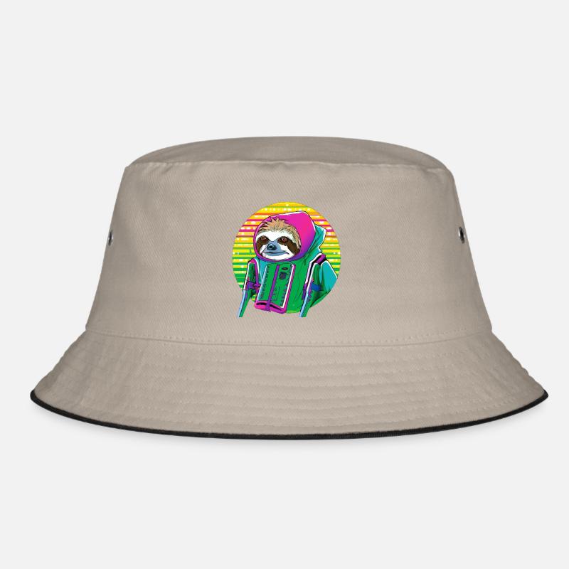 Cyber punk Sloth - Ukiyo-e style. Bucket Hat