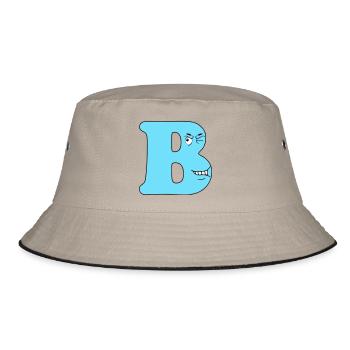 B - Bucket Hat - khaki/black - Front