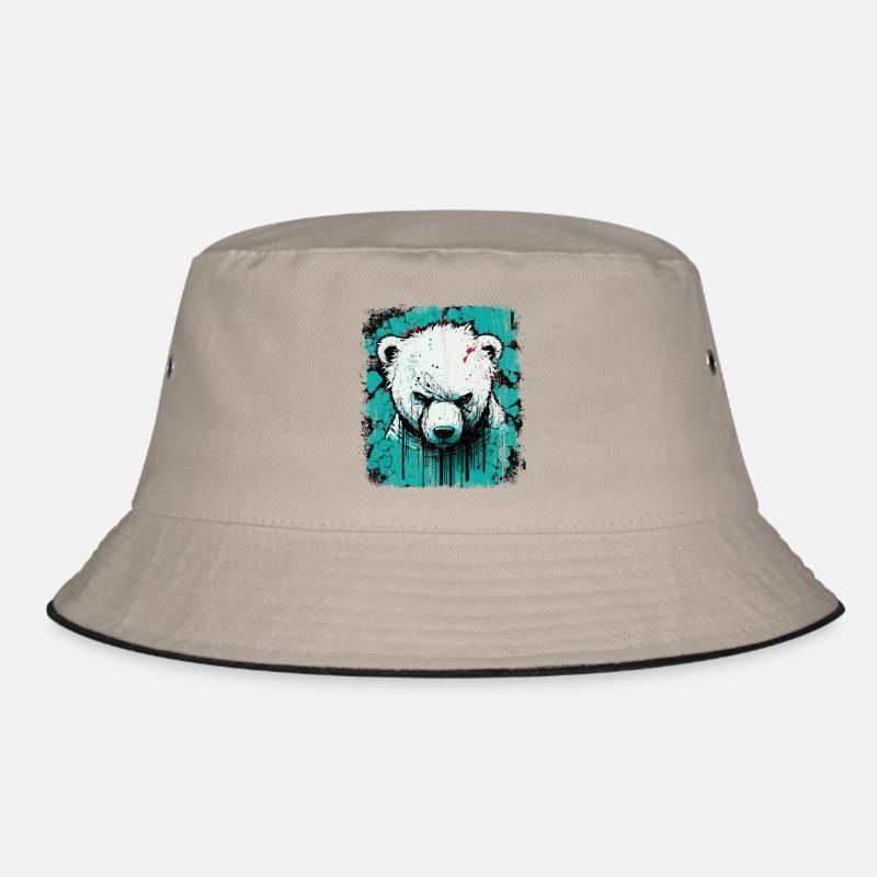 Angry Polar Bear Bucket Hat