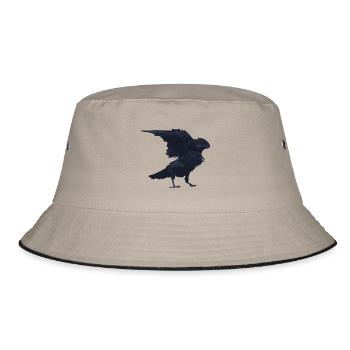 krähe flattern, goth, geburtstagsgeschenk Mann - Bucket Hat - Khaki/Schwarz - Vorne
