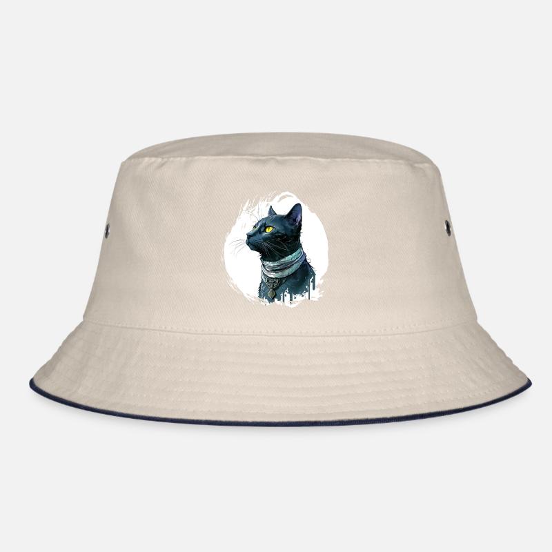 Schwarze Katze Inkl Splash Bucket Hat