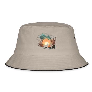 Wildnis - Bucket Hat - Khaki/Schwarz - Vorne