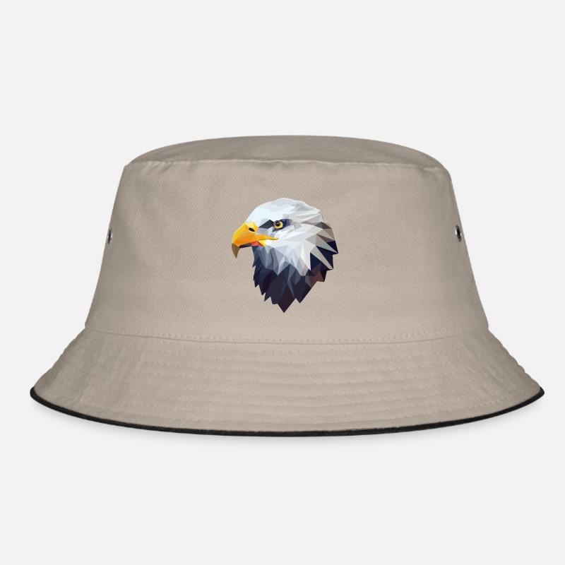 Stylized, geometric eagle Bucket Hat