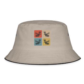Raben Design - Bucket Hat - Khaki/Schwarz - Vorne