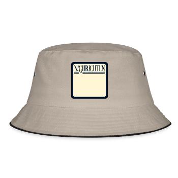 NACHRICHTEN SELBST GESTALTEN - Bucket Hat - Khaki/Schwarz - Vorne