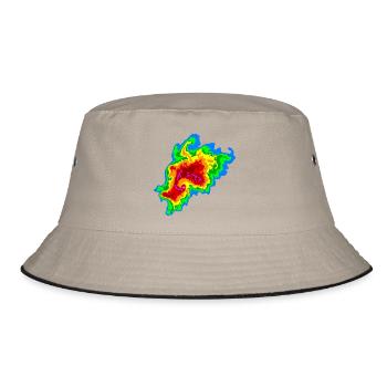 Joplin , Tornado, Radar, Stormchaser - Bucket Hat - khaki/black - Front