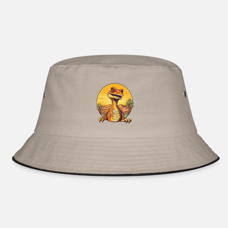 Illustration rétro dinosaure coucher de soleil Bob