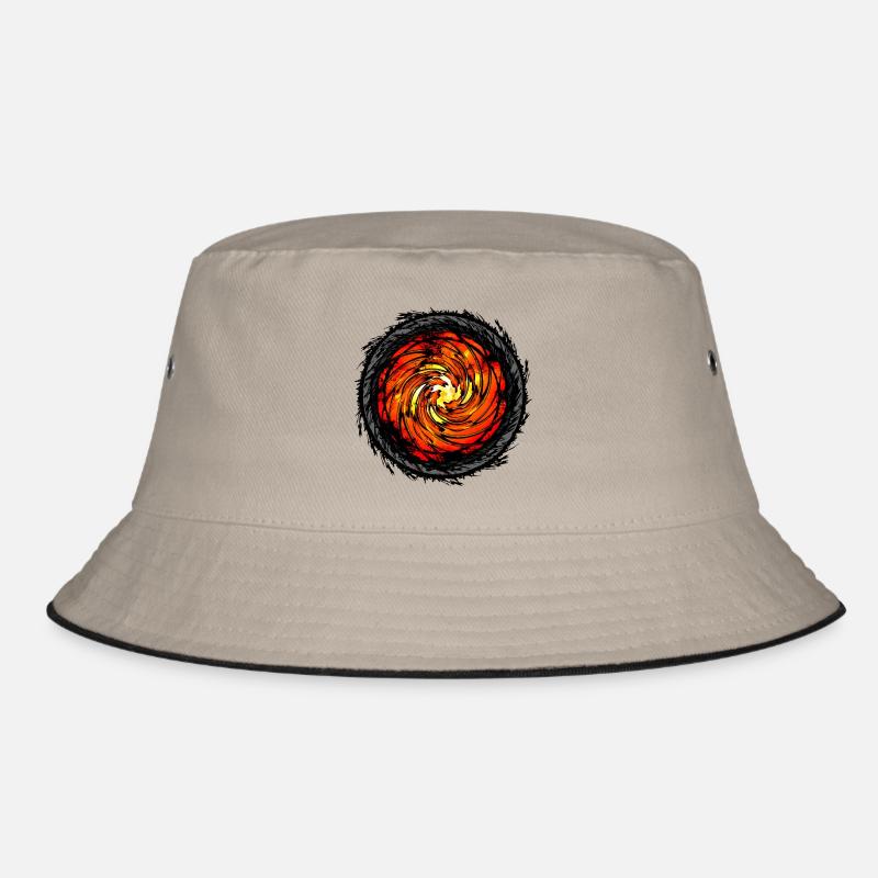 Feuriger Wirbelsturm Farbdesign - Bucket Hat - Khaki/Schwarz
