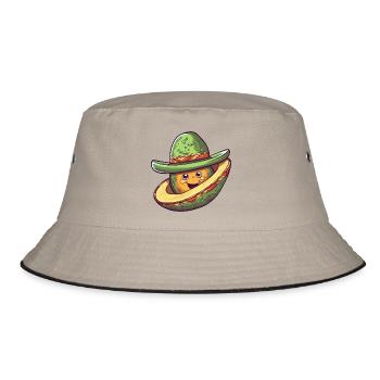 Avocat avec chapeau sombrero mexicain - Bob - kaki/noir - Devant