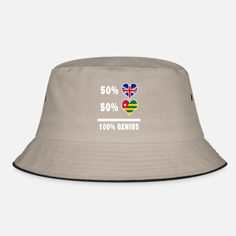 Togo and Great Britain 100% Genius Flag Bucket Hat