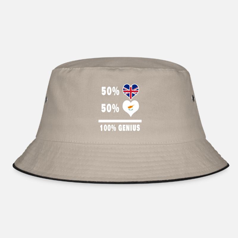 Zypern und Großbritannien 100% Genius Flagge Bucket Hat