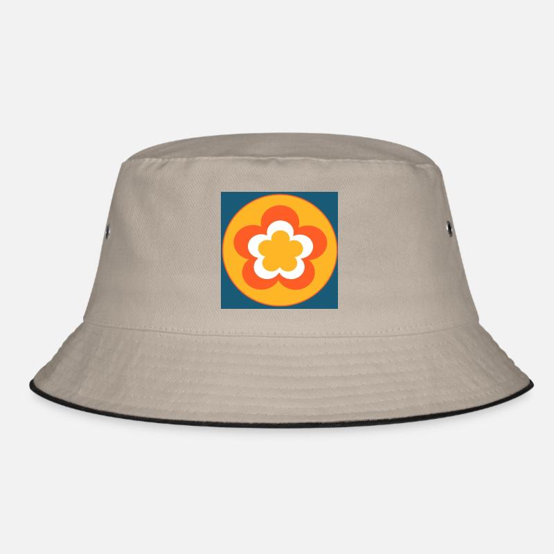 70s Flower Pattern Bucket Hat