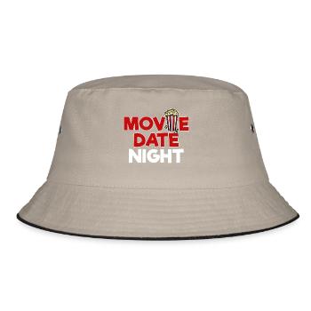 Popcorn Statement Movies Cinema Night Streaming - Bucket Hat - khaki/black - Front