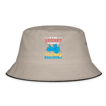 Balloon Twisting Design - Bucket Hat - khaki/black - Front