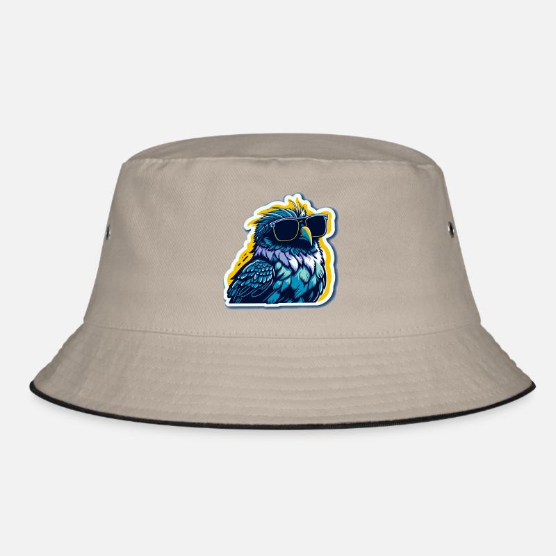 So ein cooler Vogel - Bucket Hat - Khaki/Schwarz