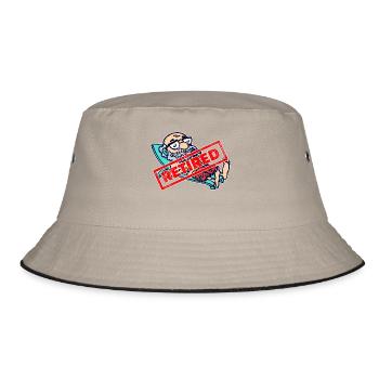 Senior Ruhestand Spruch Pensionär Lebensabend - Bucket Hat - Khaki/Schwarz - Vorne