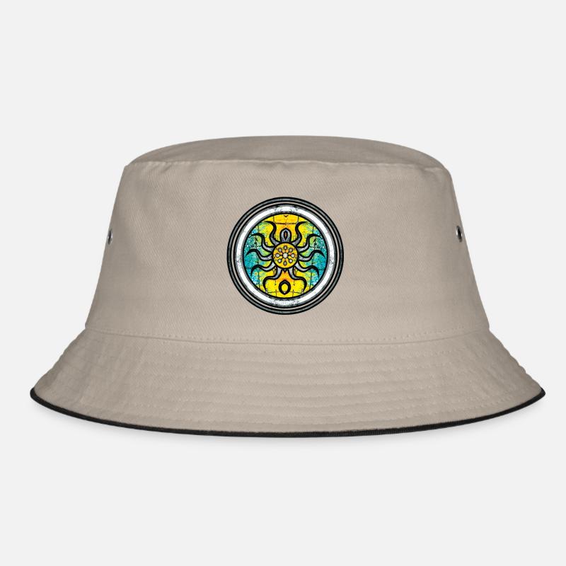 Abstract Octopus with Mandala Pattern Bucket Hat