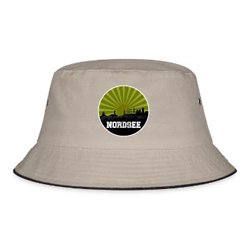Nordsee Retro Line - Bucket Hat - Khaki/Schwarz - Vorne